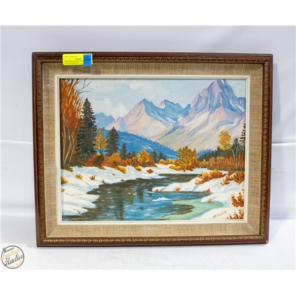 VINTAGE ORIGINAL FRAMED SIGNED PAINTING-