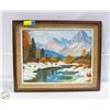 Image 1 : VINTAGE ORIGINAL FRAMED SIGNED PAINTING-