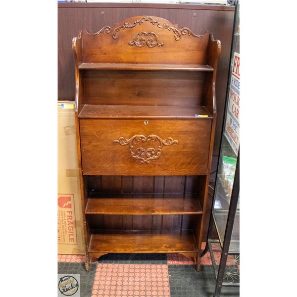 ANTIQUE DROP FRONT SECRETARY DESK PROJECT PIECE