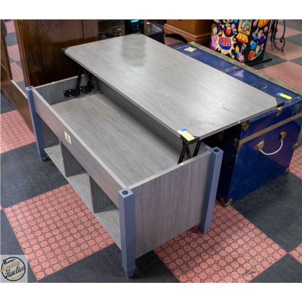 LIFT TOP TABLE (TOTAL LIFTED H-24.5" W-29" L-39")