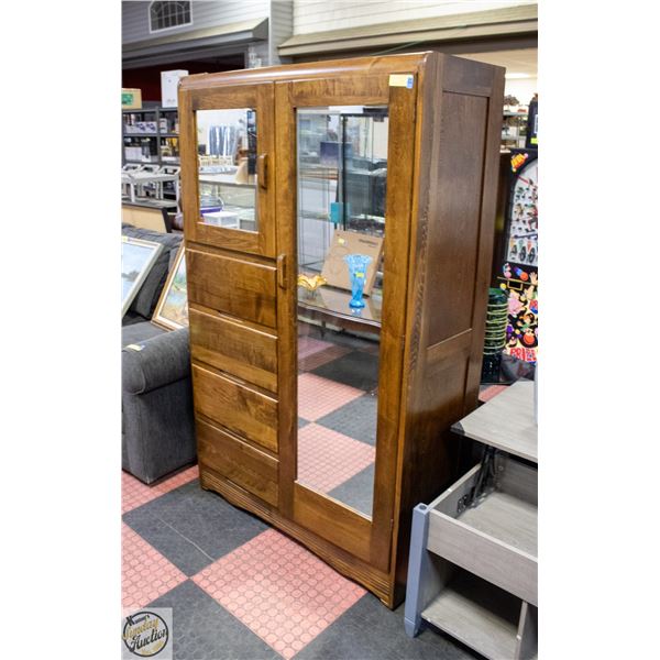 ESTATE WOODEN ARMOIRE 4 STORAGE DRAWERS