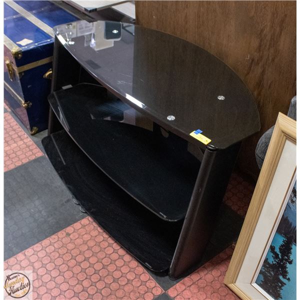 3 TIER TEMPERED GLASS CONSOLE TABLE/TV MEDIA STAND