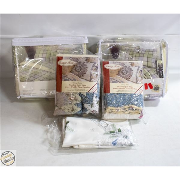 LOT OF VARIOUS NEW BEDDING AND DOUBLE DUVET COVERS