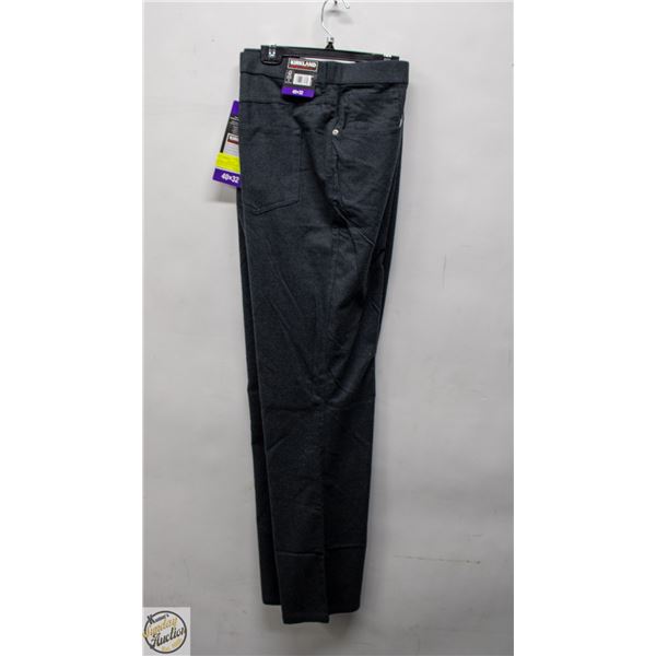 NEW KIRKLAND MENS 40 X 32 BRUSHED 5-POCKET PANTS
