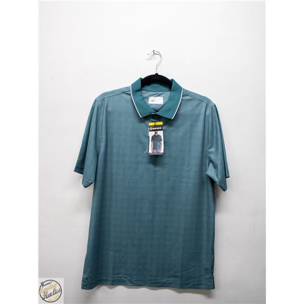 NEW SUNICE MEN'S TEAL SHORT SLEEVE POLO SHIRT M