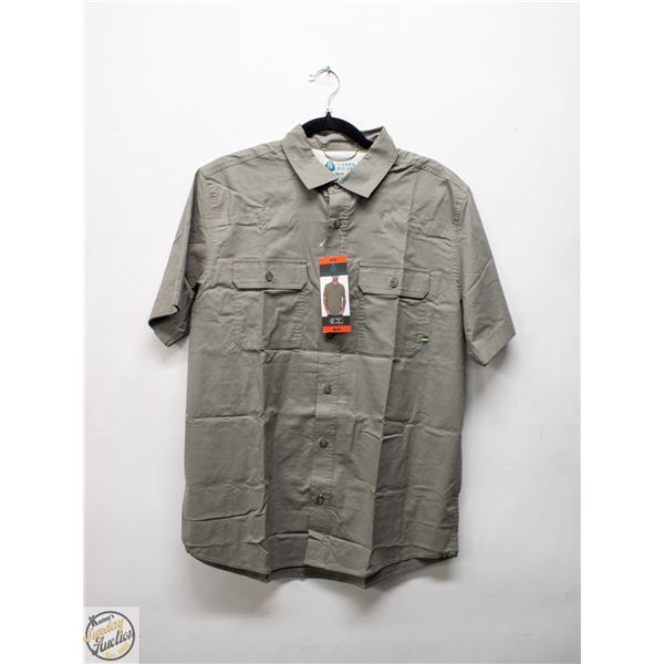 NEW SIERRA DESIGNS MEN'S SHORT SLEEVE BUTTON SHIRT