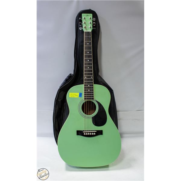 J. JR. ACOUSTIC 3/4 GREEN WITH SOFT CASE