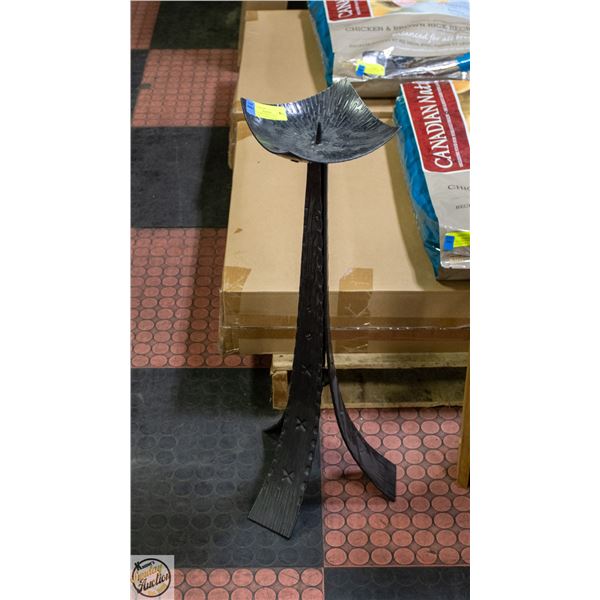 VINTAGE BRUTALIST TALL STANDING CANDLE STICK