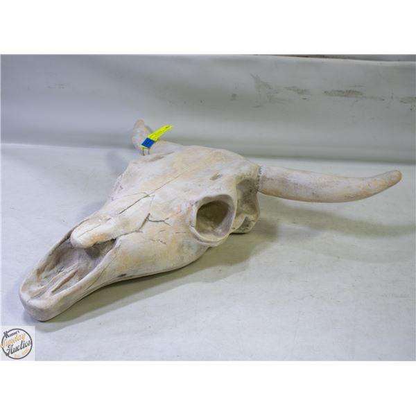 HEAVY CAST CATTLE SKULL 20 INCHES X 18 INCHES X
