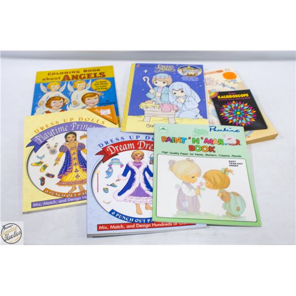 LOT OF VARIOUS NEW COLORING BOOKS