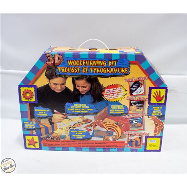 VINTAGE 3D WOODBURNING KIT, TOOLS UNUSED