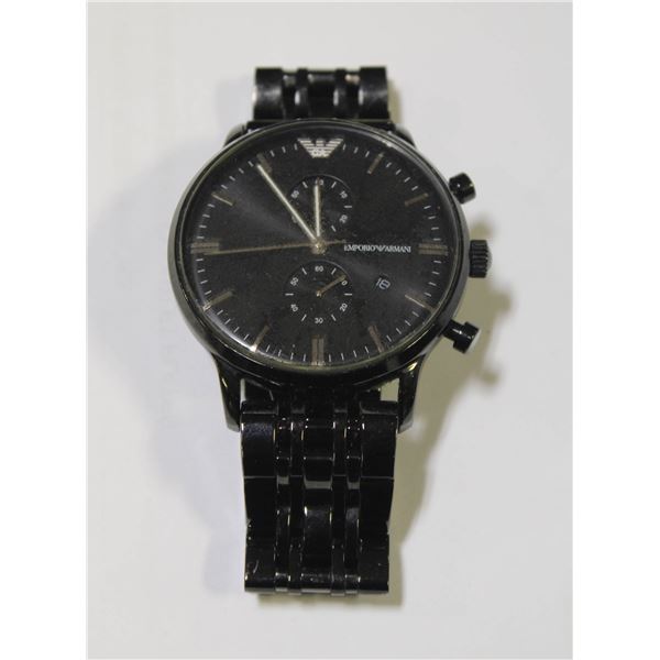 EMPORIO ARMANI AR1934 ALL-BLACK WRIST WATCH