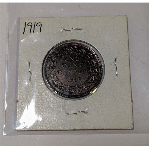 1919 CANADA LARGE 1 CENT COIN
