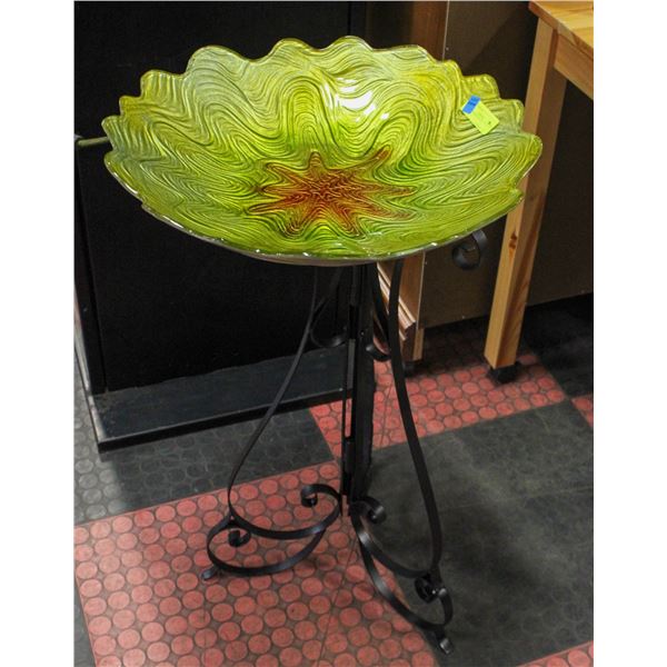 GLASS TOP BIRD BATH