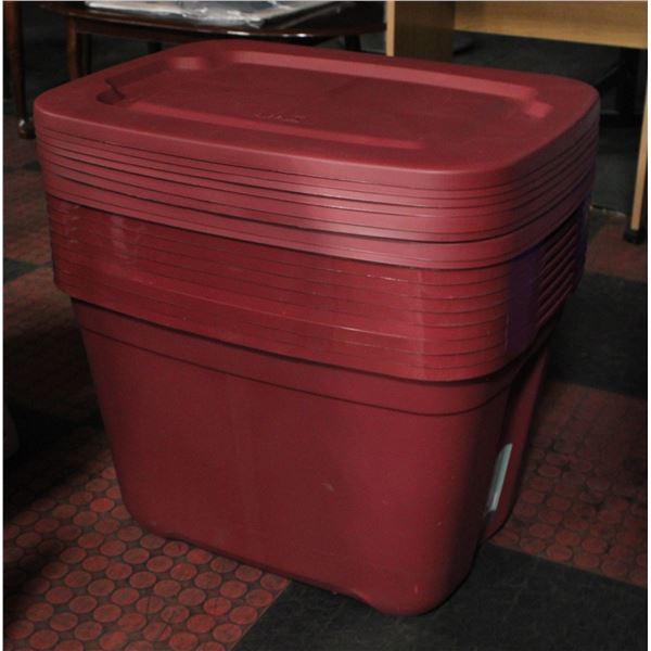 8 TYPE A TOTES WITH LIDS