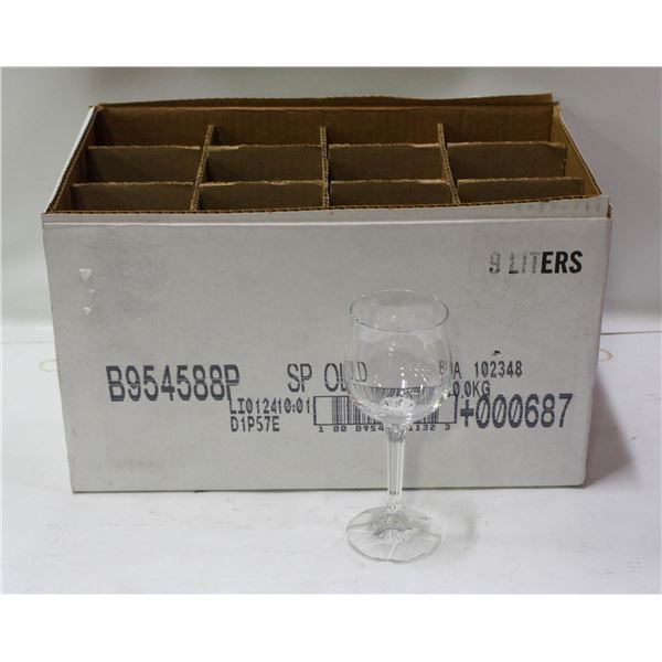 12 WINE GLASSES IN BOX
