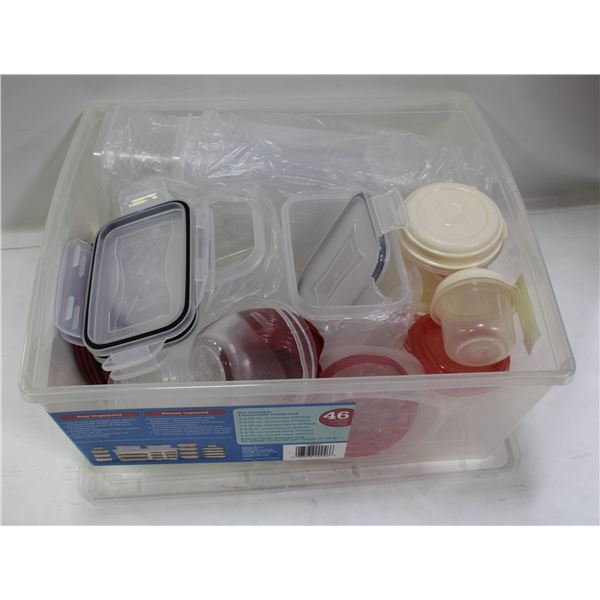 24 CONTAINERS WITH LIDS - SNAP LOCK,