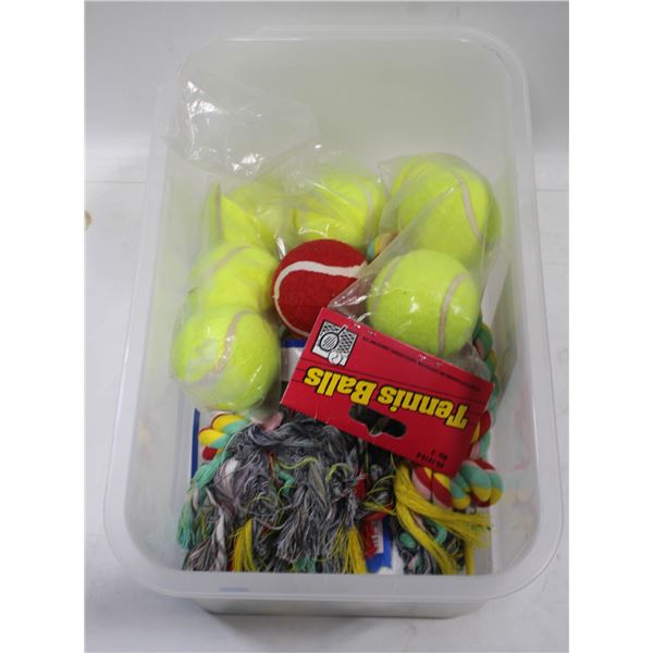 LOT OF VARIOUS DOG TOYS