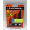 Image 1 : BLACK & DECKER 10 PC DRILL BIT SET