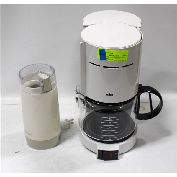 BRAUN COFFEE MACHINE WITH COFFEE GRINDER