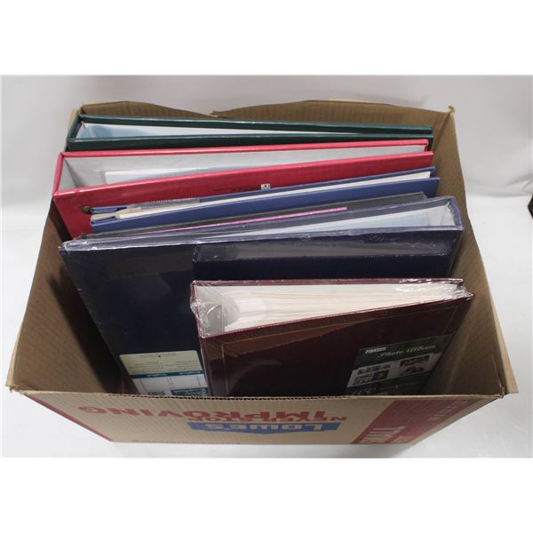 LOT OF SCRAP BOOKING SUPPLIES AND BINDERS