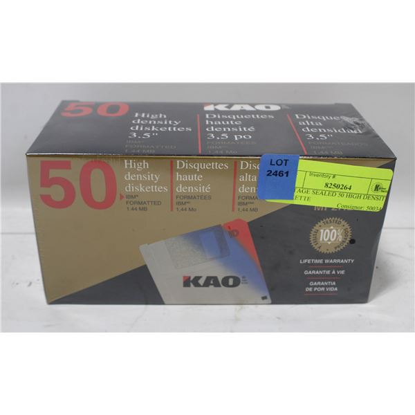 VINTAGE SEALED 50 HIGH DENSITY DISKETTE