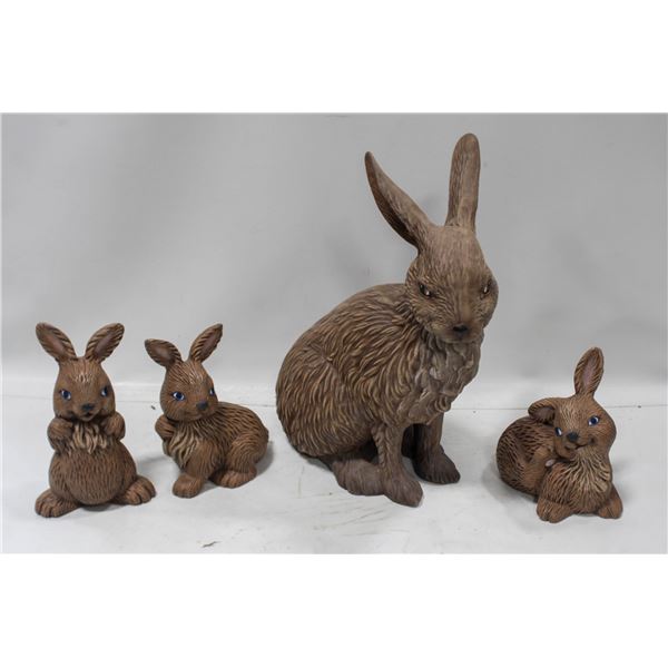 3 CERAMIC BUNNY SET