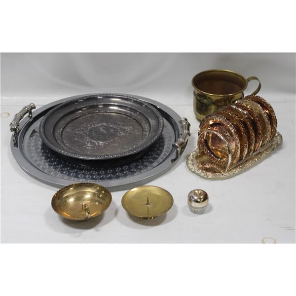 LOT OF EPNS TRAYS AND COASTERS