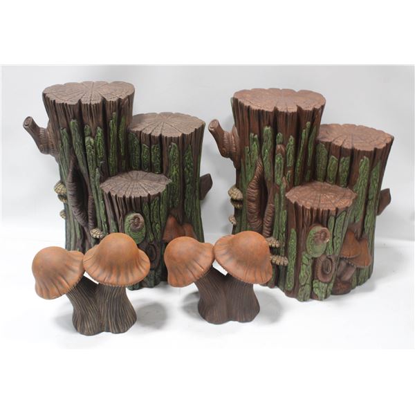 WOODEN FAIRY GARDEN CERAMIC DECOR
