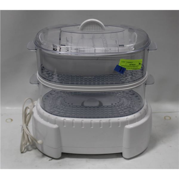 OSTER FOOD STEAMER WITH INSTRUCTIONS RECIPE BOOK
