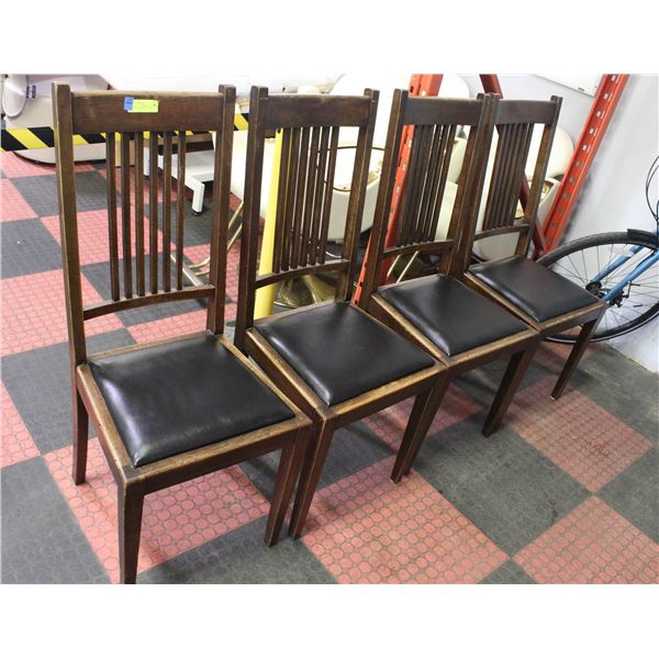 4 ANTIQUE KITCHEN CHAIRS