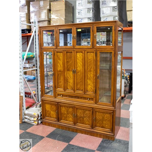 SKLAR PEPPLER SOLID WOOD LIGHTED TV/CHINA CABINET