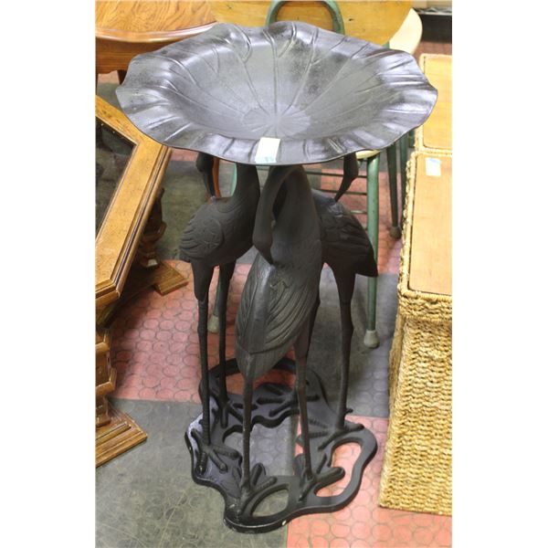 METAL BIRD BATH