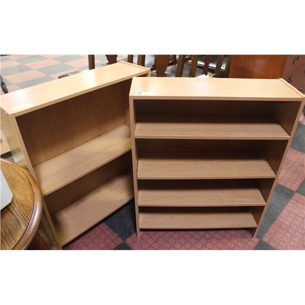 2 SMALL BOOK SHELVES 30"X24"X8"