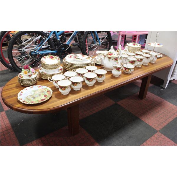 LONG WOOD COFFEE TABLE 16"X66"X22"