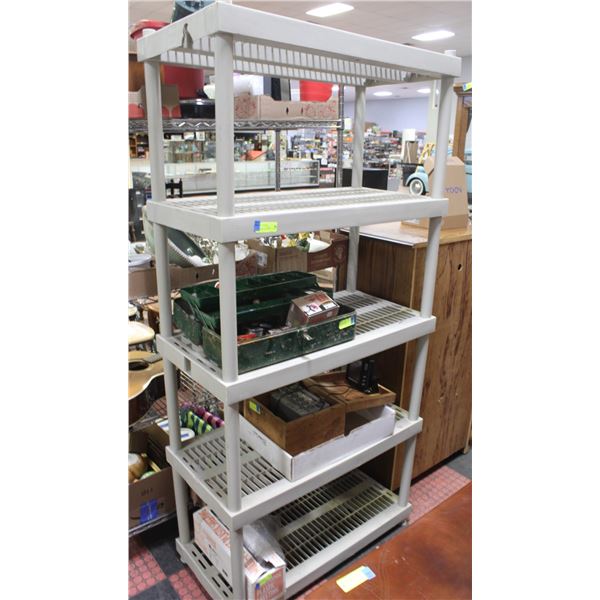 5 SHELF UNIT APPROX. 72" x 18"