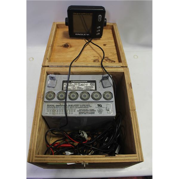EAGLE FISH FINDER WITH BATTERY AND BOX