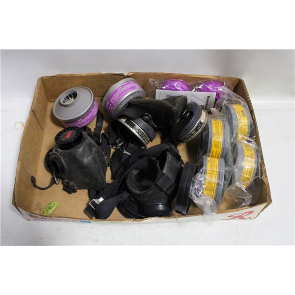 FLAT OF RESPIRATORS WITH NEW CARTRIDGES
