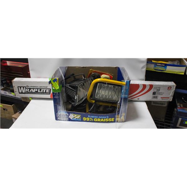 WRAP-T8-LITE NEW IN BOX & 2 SHOP LIGHTS