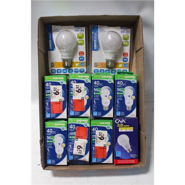 FLAT OF NEW LIGHTBULBS