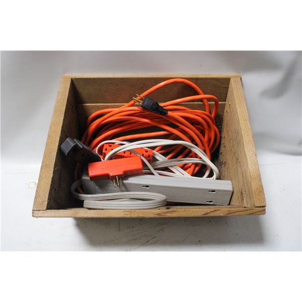 LOT OF VARIOUS EXTENTION CORDS