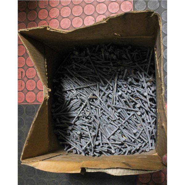 3-1/2" SPIRAL NAILS - APPX 30LBS (2/3 FULL)
