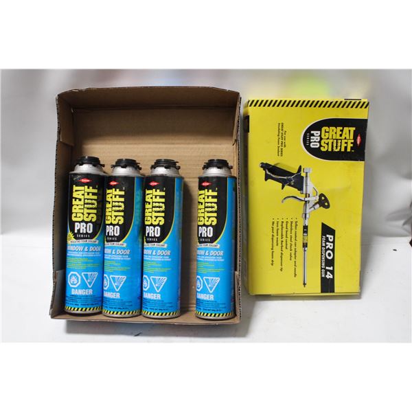 GREAT STUFF PRO 14 DISPENSING GUN W/4 X 20 OZ