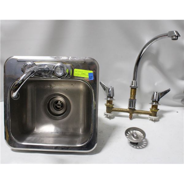 BAR SINK COMPLETE W/TAPS & KITCHEN TAP