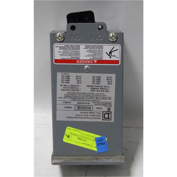 SQUARE D GENERAL PURPOSE ENCLOSED SWITCH