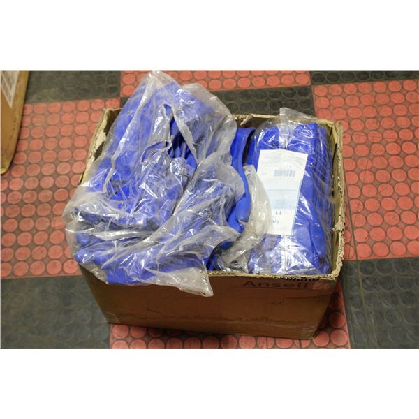 CASE OF BLUE RUBBER GLOVES