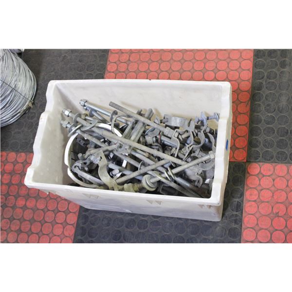 TUB OF LIGHTNING ROD HOLDERS