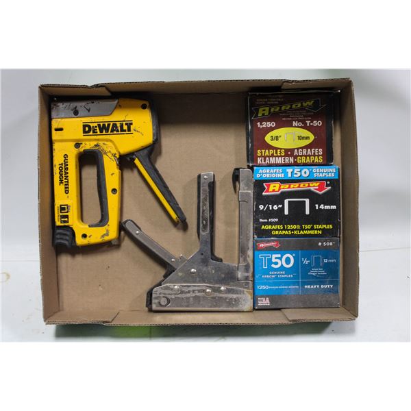 DEWALT AND CRAFTSMAN STAPLEGUNS WITH SUPPLIES