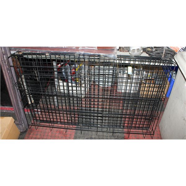 34" X 30" X 48" WIRE FOLDABLE DOG KENNEL *NO TRAY*
