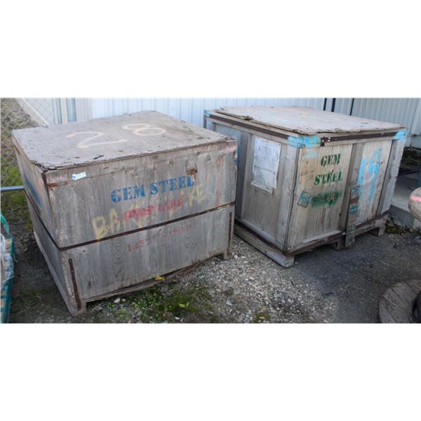 TWO CRATES WITH CABLES